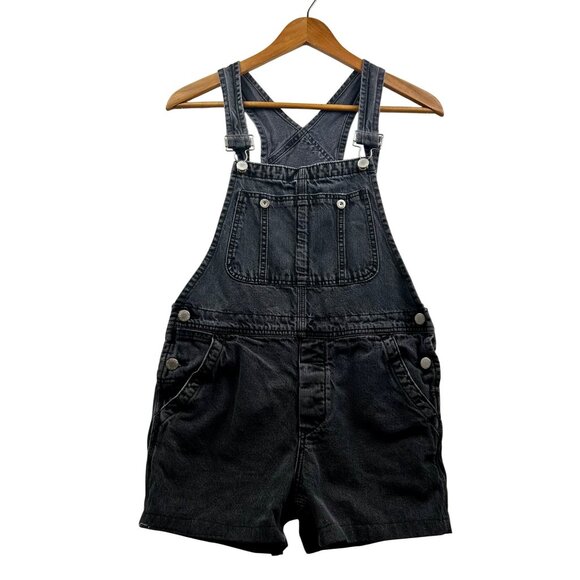 Women's Black Denim Overalls - Picture 2 of 7